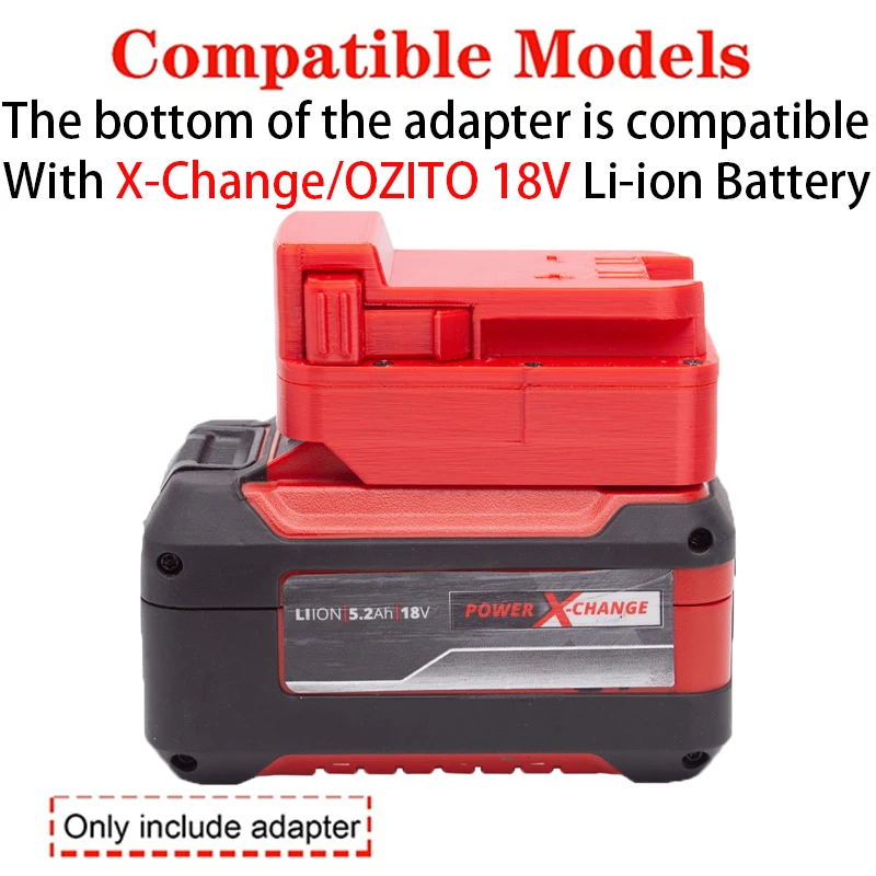 Adapter for Milwaukee 18V Li-Ion Tools Converter to Einhell/X-Change/Ozito 18V Li-Ion Battery Powered Tool Accessories