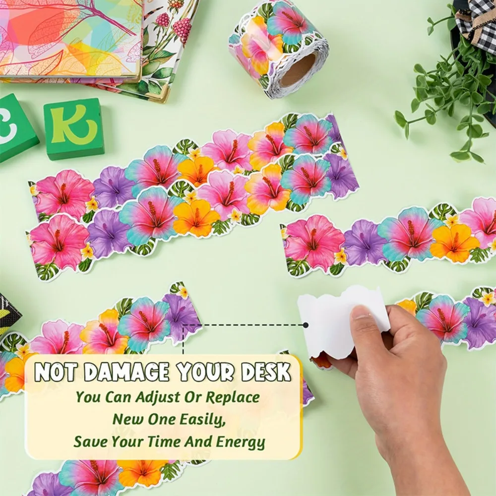 Nowa samoprzylepna tablica kredowa z obramowaniem DIY, papierowe obramowanie, wielofunkcyjne obramowanie, dekoracje do klasy, rękodzieło.