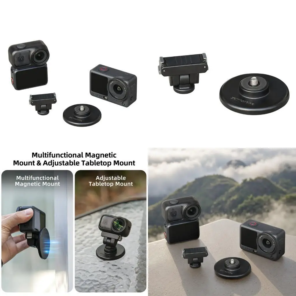

193A Mount Adapter For Action 6 Sports Camera Rapid Detach Mount 1/4In Hole