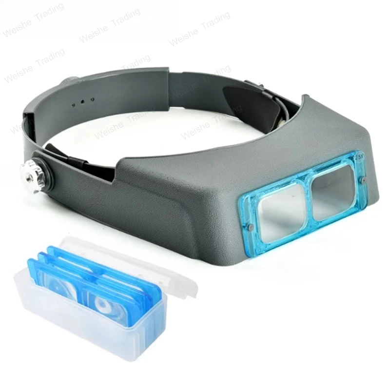 

Headband Magnifier Head-Mounted Hands-Free Loupe Visor Magnifying Glasses Headset For Electronics Watch Repair Jewelry