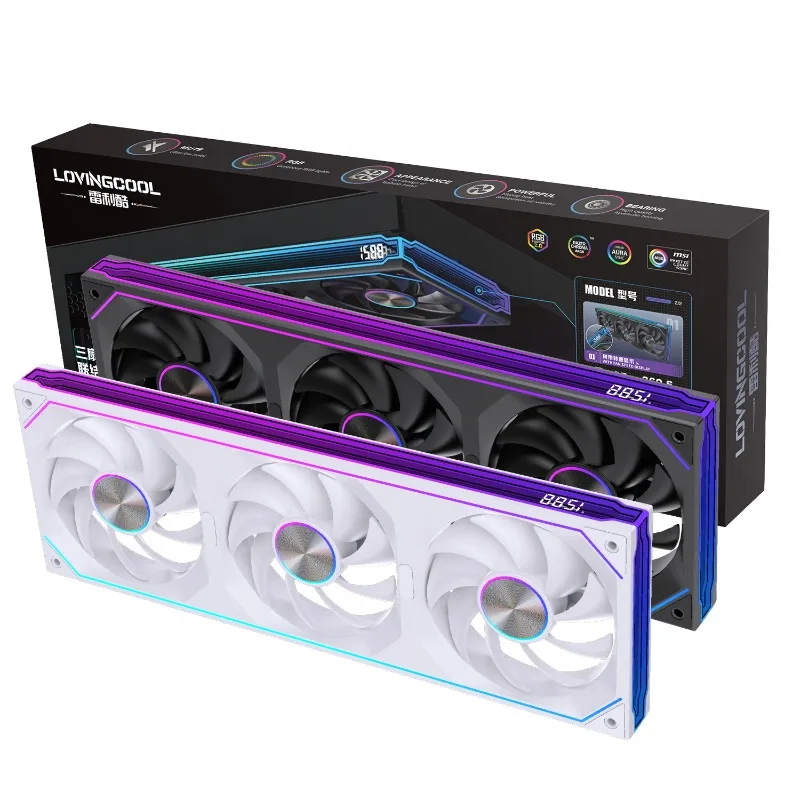 Fan drive-free speed display ARGB new chassis fan desktop computer fan