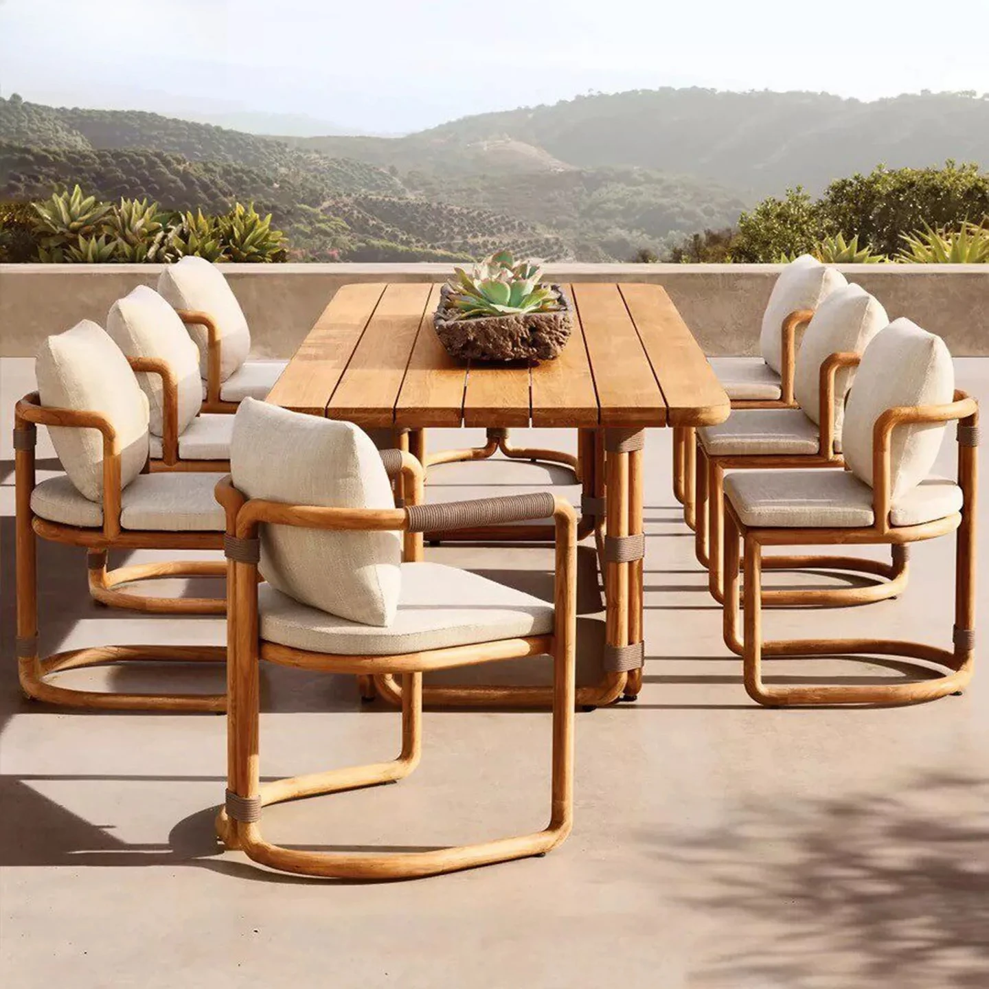 Outdoor Furniture Hotel - Nordycki zestaw mebli ogrodowych z litego