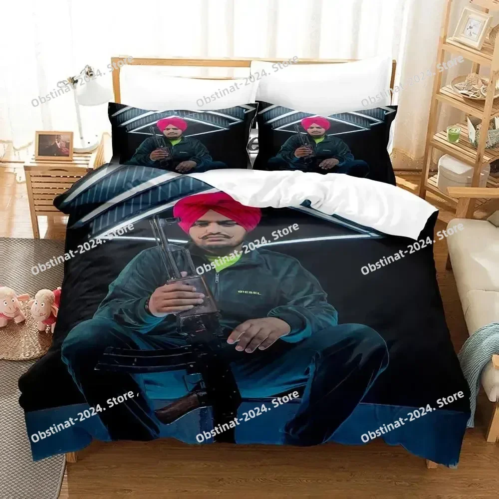 

2025 Sidhu Moosewala RIP Bedding Set Printed Bed Set With Pillowcase Bed Duvet Cover Soft Single Double Queen Super King Size