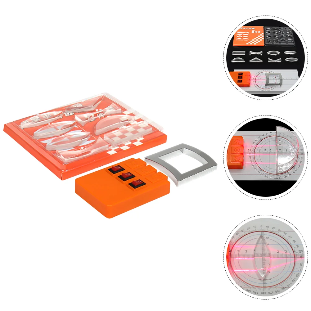 Optical Experiment Kit Convex Lens Science Classroom Optics Kits Physics Prism Lenses Light Source Three Apparatus