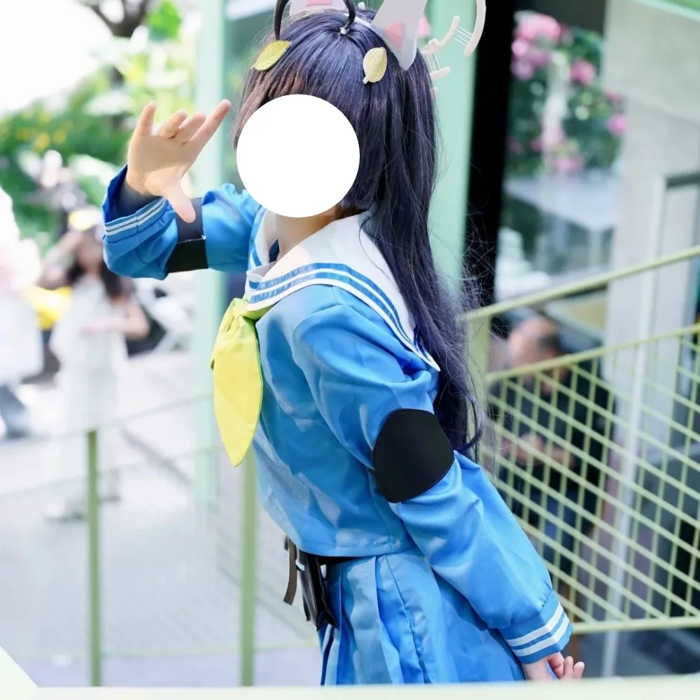 Blue Archive Kasumizawa Miyu Cosplay Costume Long Sleeve JK Sailor Uniform Full Set Adult Women Halloween Comic Con Outfit view 3