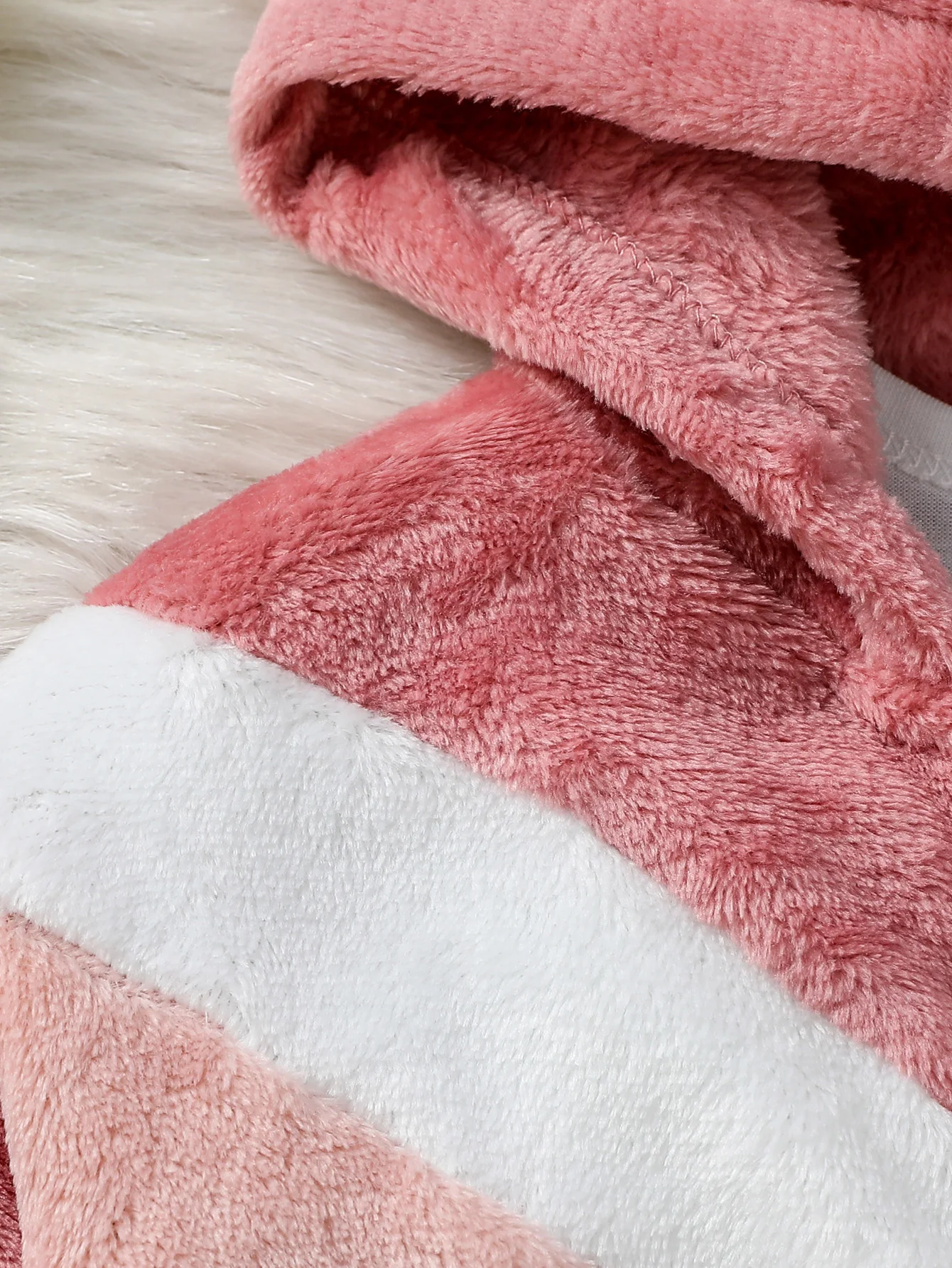 Baby Girl Warm Long Sleeved Hoodie Cute Pink Jacket Plush Winter Clothes for 1-3 Years Children