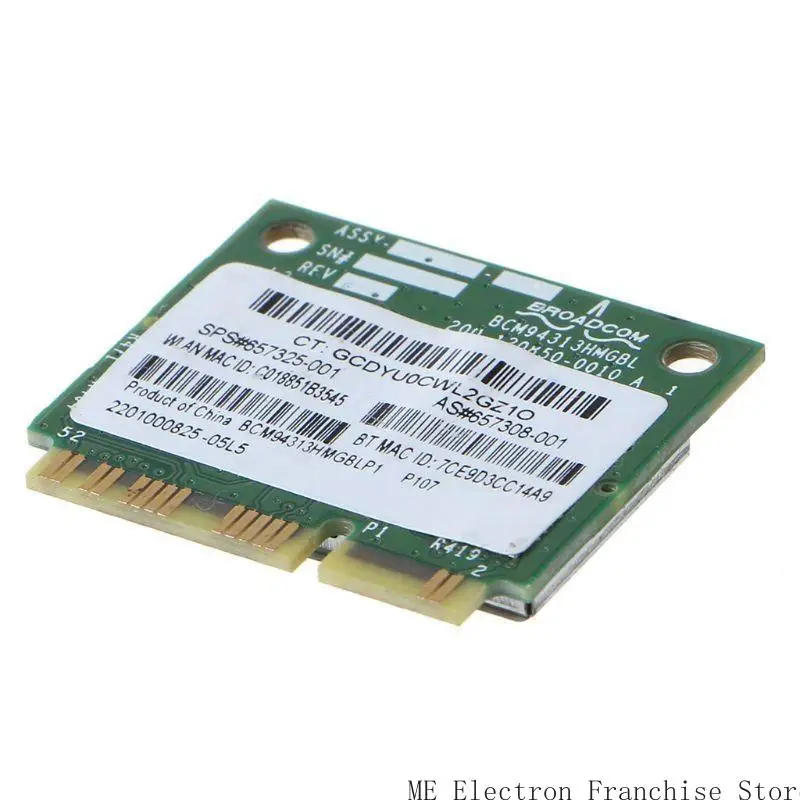 

T5EA BCM94313HMGB 802.11b/g/n Half Mini PCie Wireless WiFi Card BT for HP Laptop