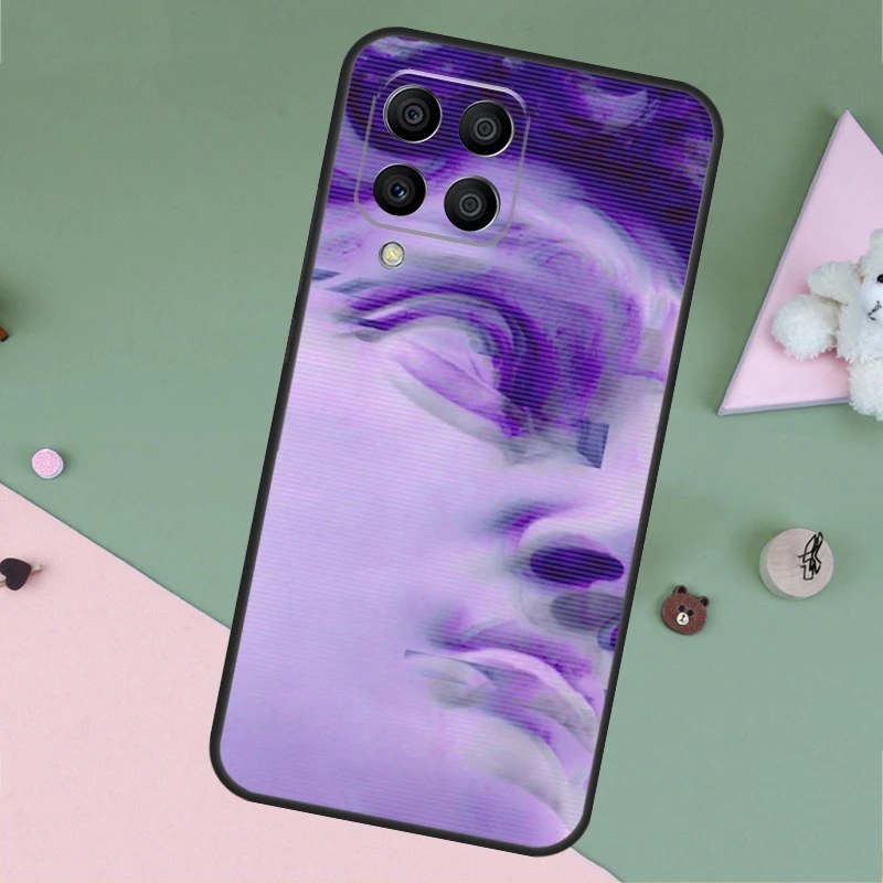 Vaporwave Aesthetic Plaster Statue Capa Case For Samsung Galaxy M53 M33 M23 M13 M31s M30s M14 M34 M54 M12 M22 M32 M52 M11 M51