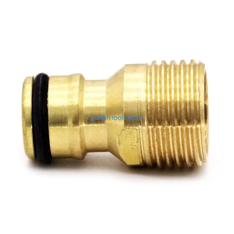 50LB Brass Quick Connector 5pcs Hose Adapter Brass Tap Quick Connector for Car Washing Agriculture Irrigation