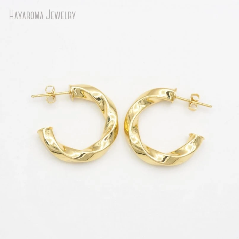 

5Pcs Copper Metal Alphabet Letter Gold Color Wholesale Earrings