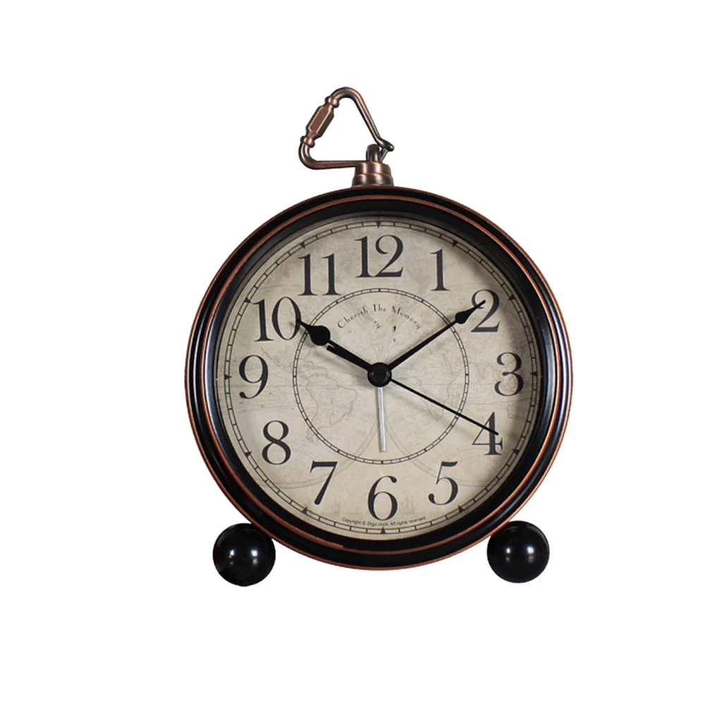 

1pc Electronic Alarm Desk Powered Digital Vintage Small Table Metal Table Metal Clock Clock Decor