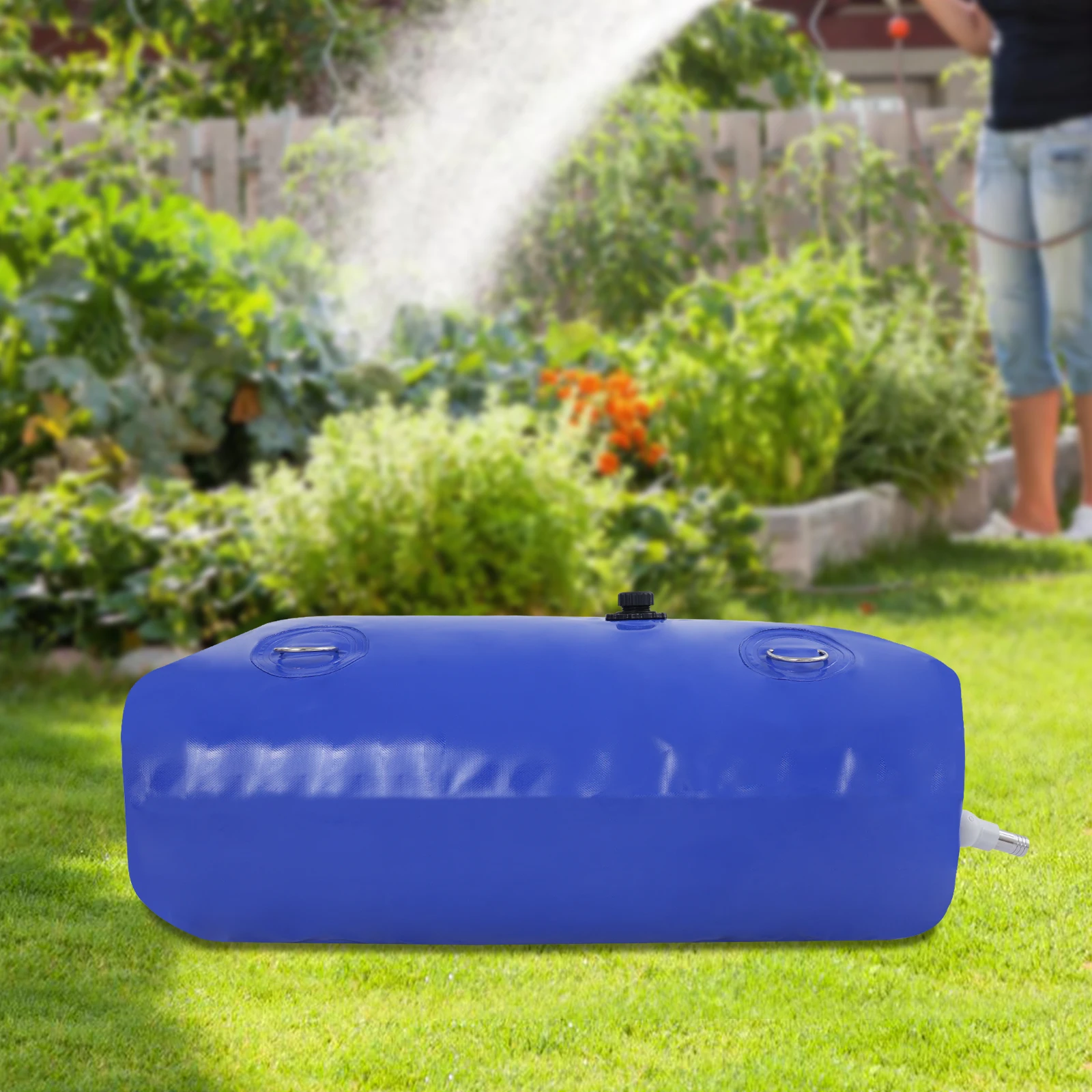 Réservoir de stockage d'eau pliable 110L/240L, conteneur d'eau portable, réservoir de stockage à bulles pour le camping, collecte d'eau de pluie