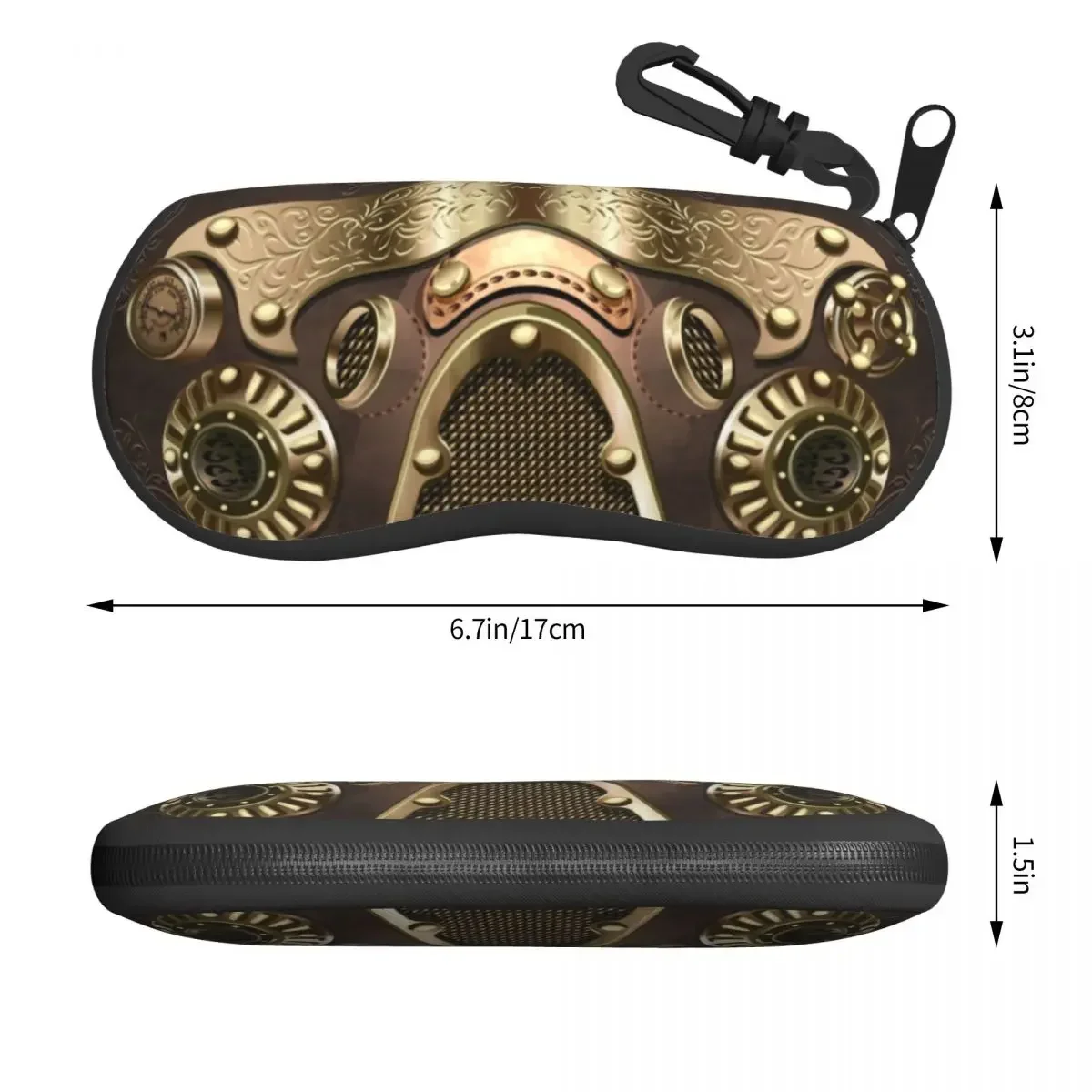 Fashion Steampunk Eyeglass Glasses Case Men Women Soft Fighter Pilot Sunglasses Protective Box