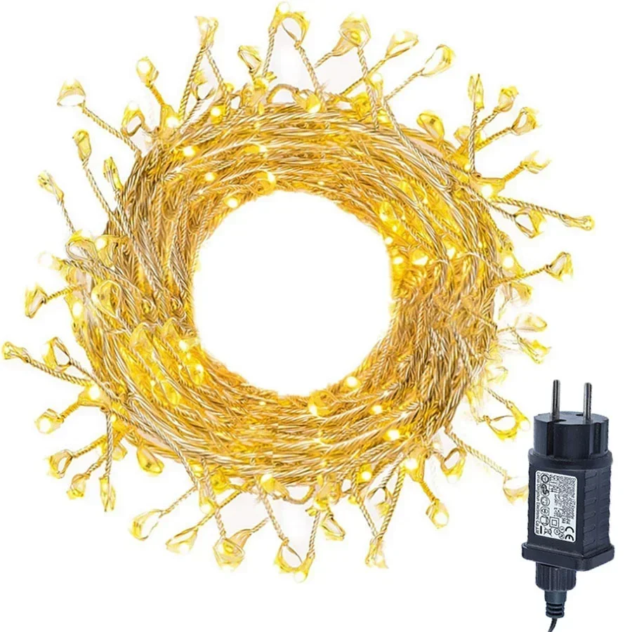 

24M 48M Firecracker String Light Outdoor Christmas Garland Copper Wire Fairy Light String Waterproof Cluster String Light