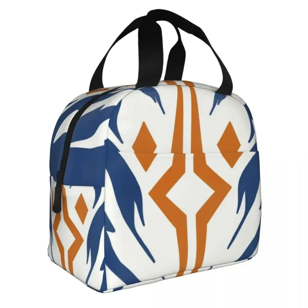 Fulcrum Ahsoka Tano Lunch Bag Sci Fi Tribal Reusable Food Insulated Cooler Thermal Lunch Box For Women Kids Tote Bags