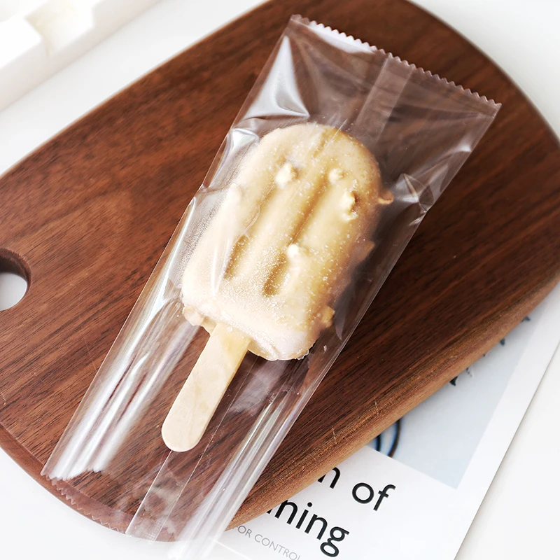 100pcs Ice Cream Bags Popsicle Stick Cube Maker Tools Mold Special-Purpose Wooden Craft cream packaging bag
