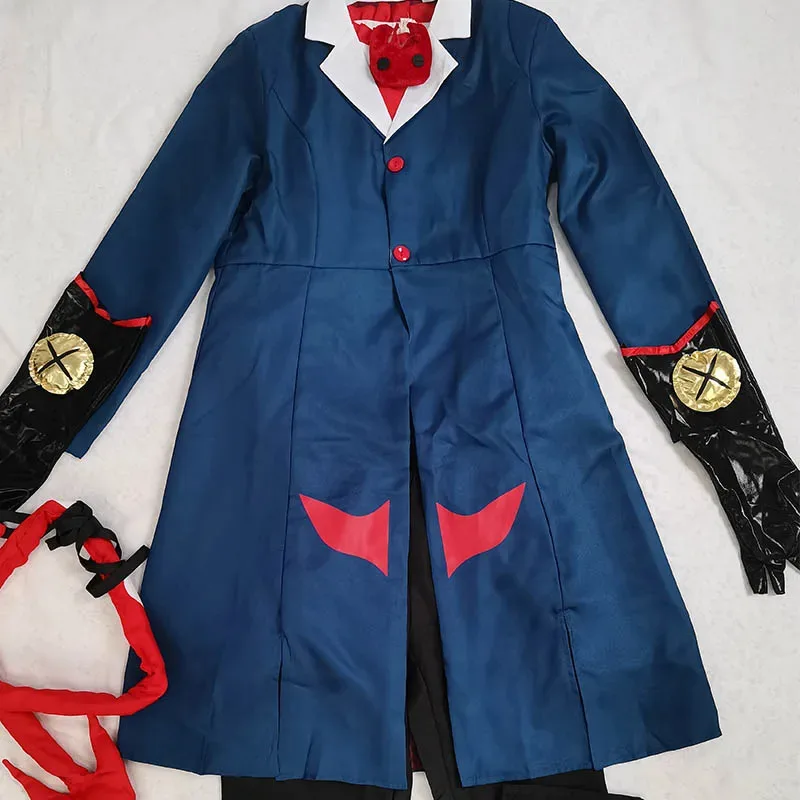 Blitzo コスプレ衣装 Hazbin コスプレホテル Helluva Boss Blitzo 衣装テール付きハロウィンコミコン