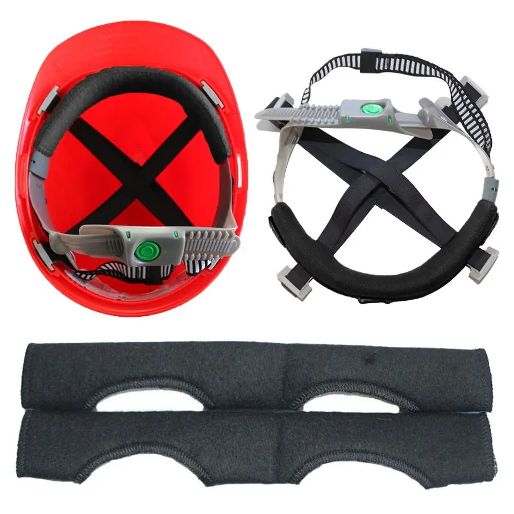 

2PCS Tool Black Hard Hat Sweatband Comforter Pad Air Cushion Helmet Liners Sweaty 240*40mm Hat Antiperspirant Belt Universal