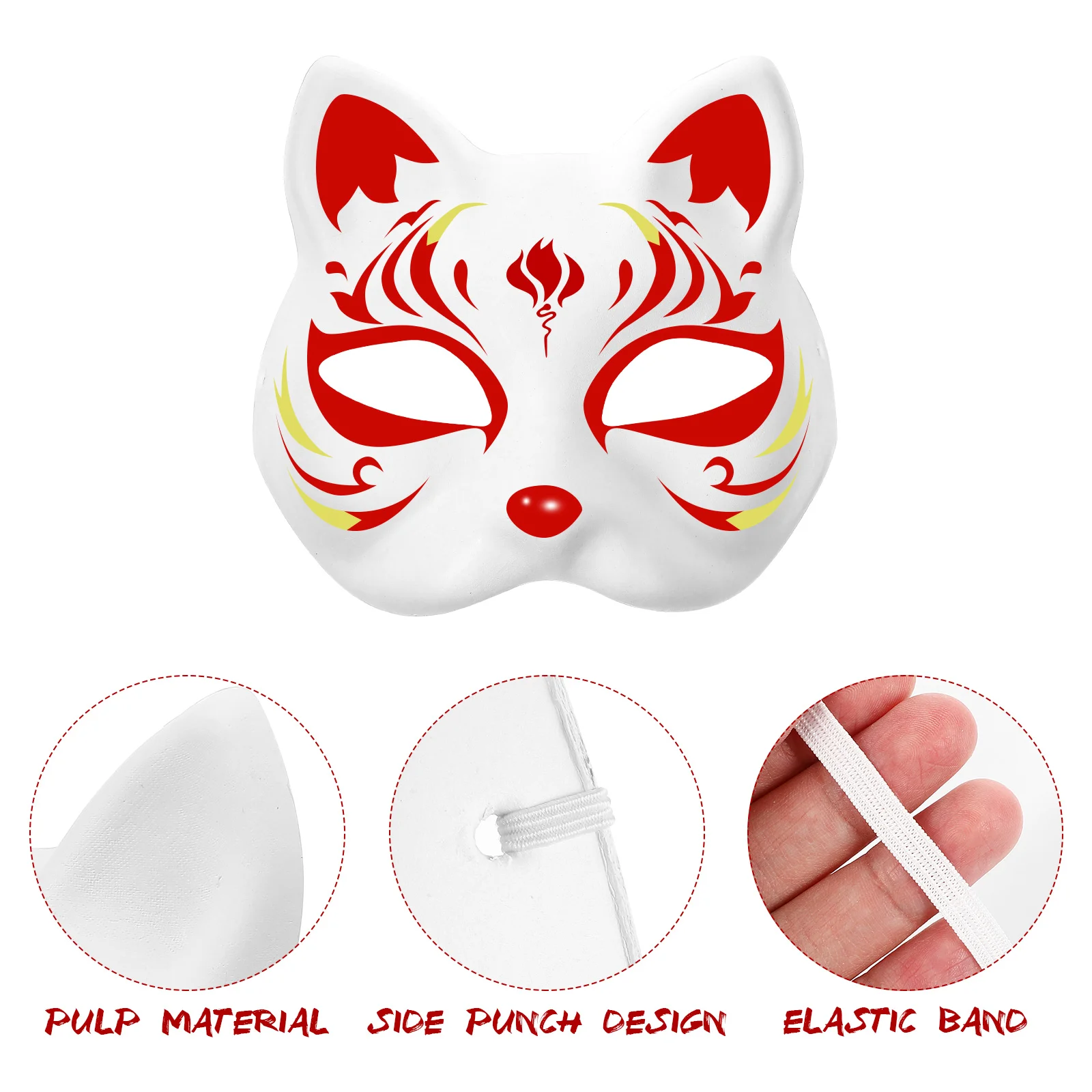 5 Pcs DIY Masks Halloween for Adults Paper Face Sequin Decorations Half White Blank Masquerade