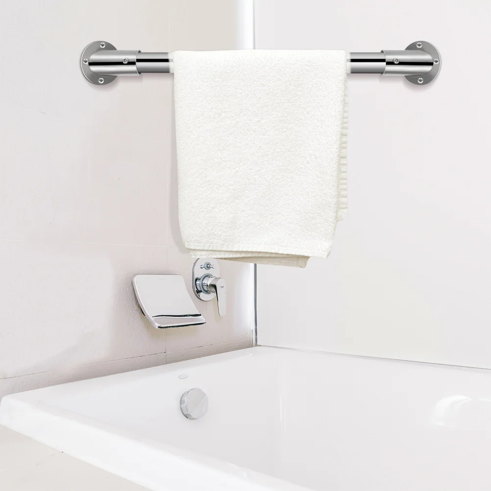 1 قطعة شطبة شفة مقعد الفولاذ المقاوم للصدأ قابل للتعديل دش الستار قضيب حامل جدار جبل الفضاء إنقاذ الحمام تركيبات قوس