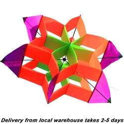 New Arrive New Style 3D Flower Kite With Handle & Line Good Flying