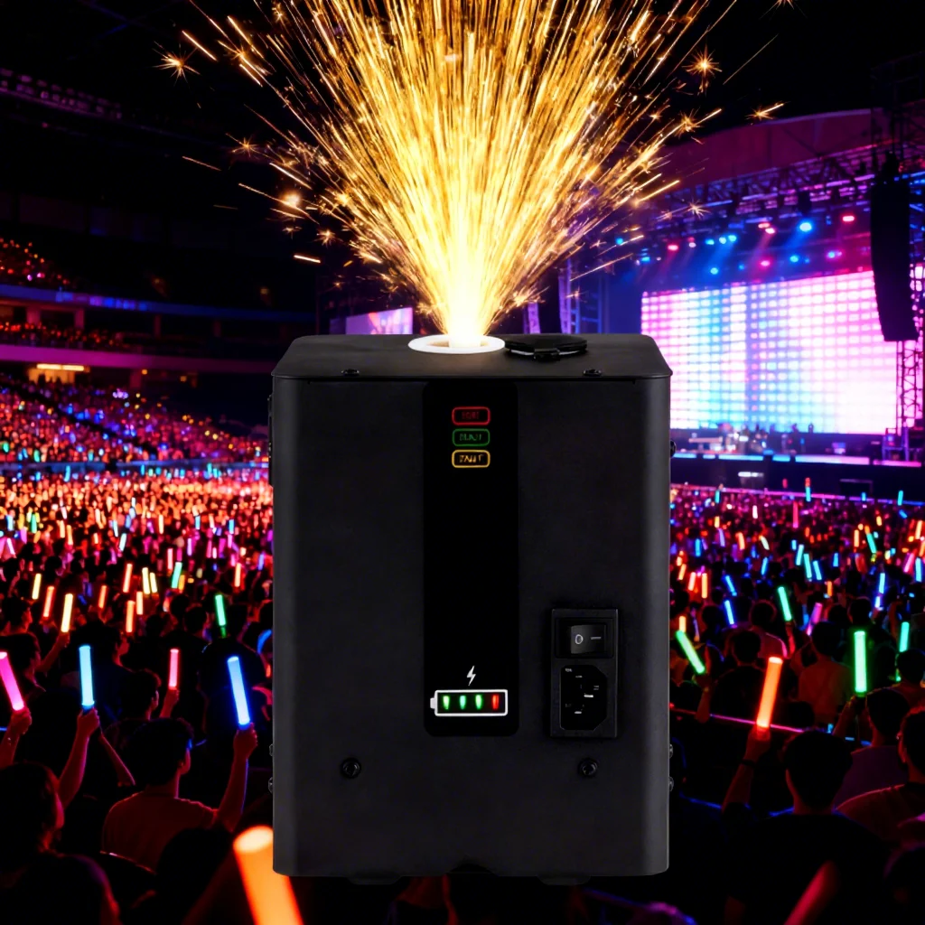 

Mini rechargeable spark machine 350W remote control cold flash machine 3-meter wedding party club exclusive