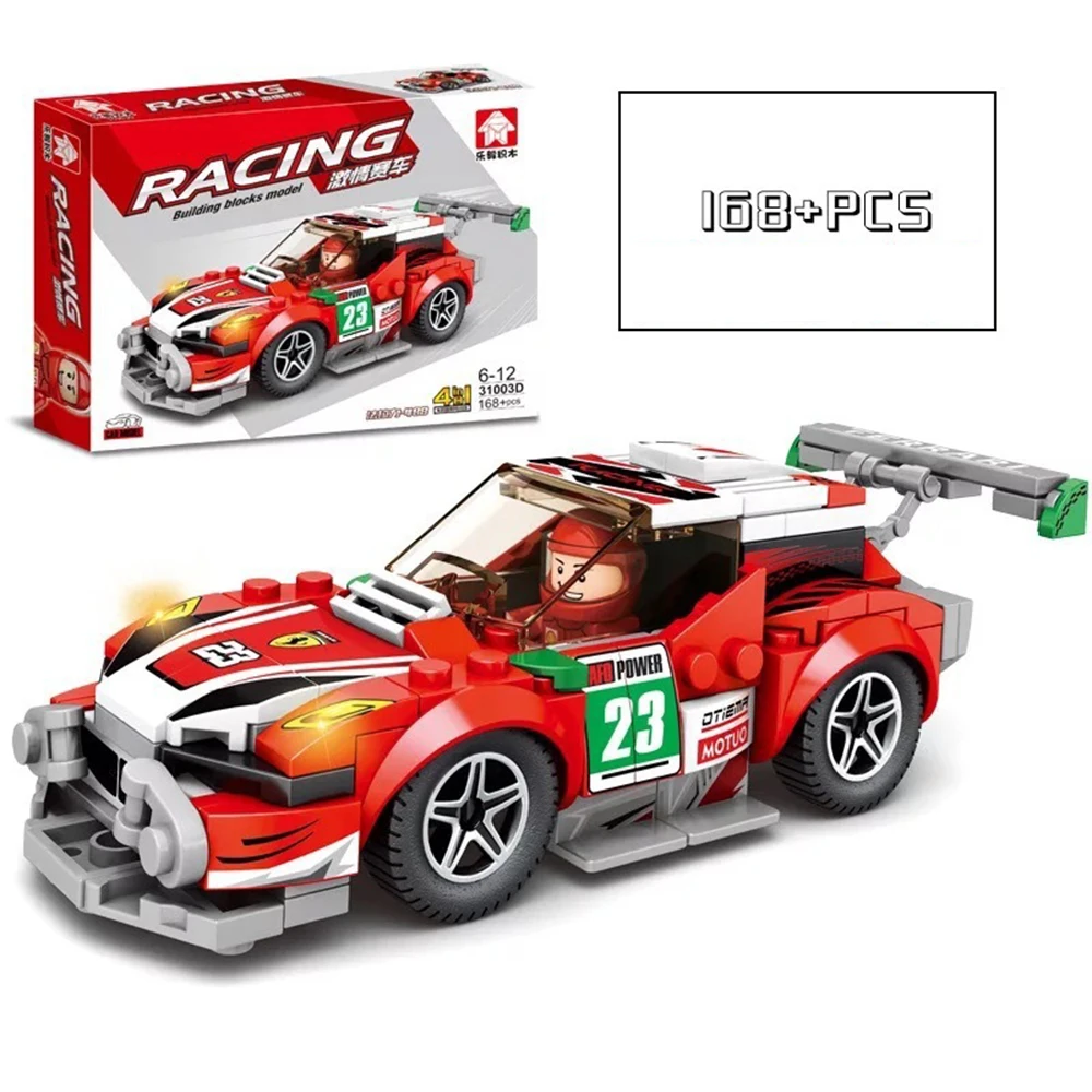 City Racing Car Building Blocks, Speed Sports, Bricks, Classic Rally, Super Racers, Caminhões montados, Brinquedos Kits, Presentes de Aniversário, 4