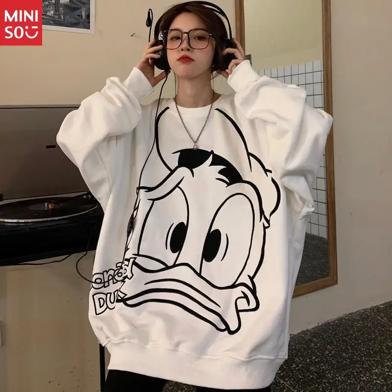 

Disney Spring and Autumn Thin Donald Duck Sweater Female Student Korean Version Loose Trend Brand Versatile Lazy Wind Top Jacket
