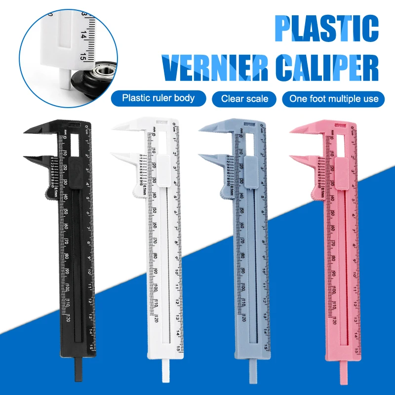 

0-150mm Mini Double Scale Plastic Vernier Caliper Ruler Measuring Calipers Measuring Ruler Measuring Tools School Supplies
