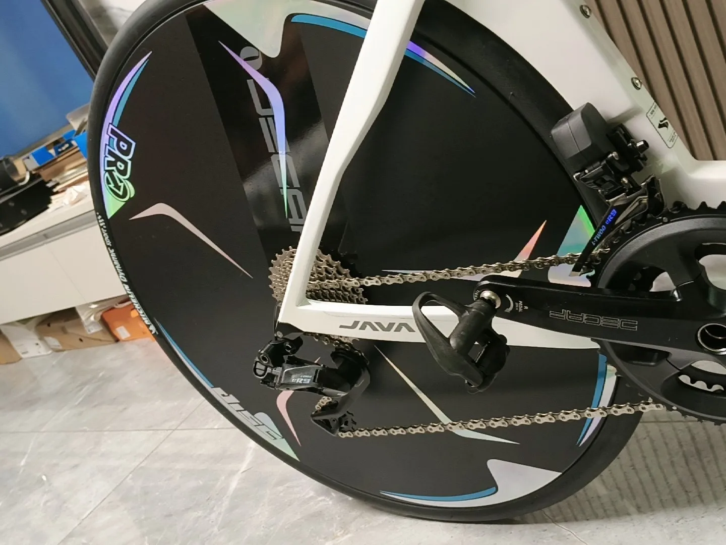 ロードバイク用カーボンディスクホイールステッカー,プロ用,1リム用