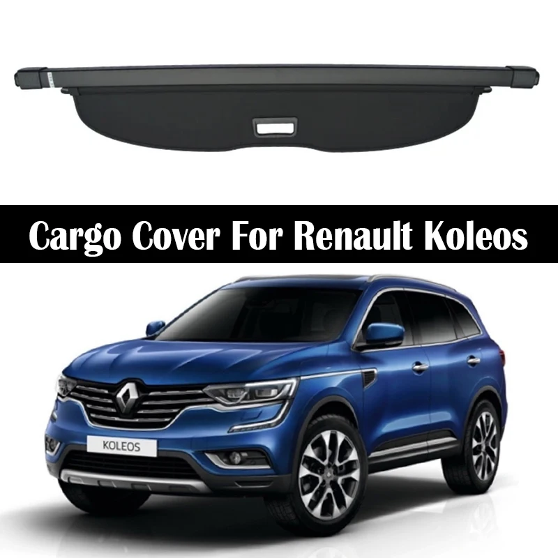 Rear Trunk Cargo Cover For Renault Koleos 2017-2024 Shield Shade Curtain Partition Board Privacy Blinds Security Accessories