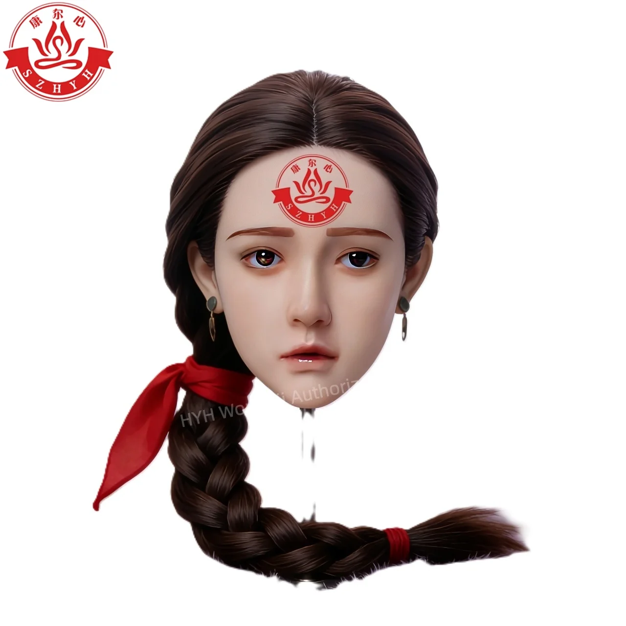 

Силиконовый манекен Wonanii Food Grade с большой головой HYH-SHB-KB-0133, интерфейс M16, открытое растение рта, для практики макияжа и дизайна причесок