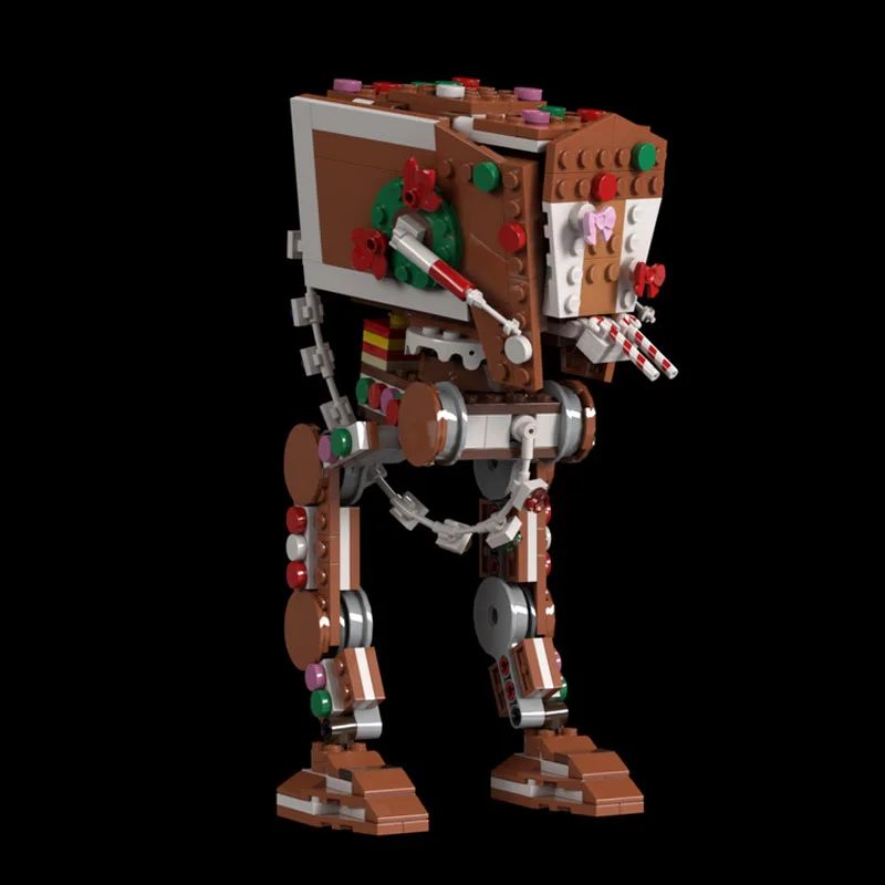 MOC-238203 ชุดตัวต่อจิ้งเจอร์เบรด สงครามอวกาศ ซีรีส์ภาพยนตร์ยอดฮิต ฉบับคริสต์มาส ยานอวกาศ ตัวต่อสร้างสรรค์ ของเล่นเสริมพัฒนาการ