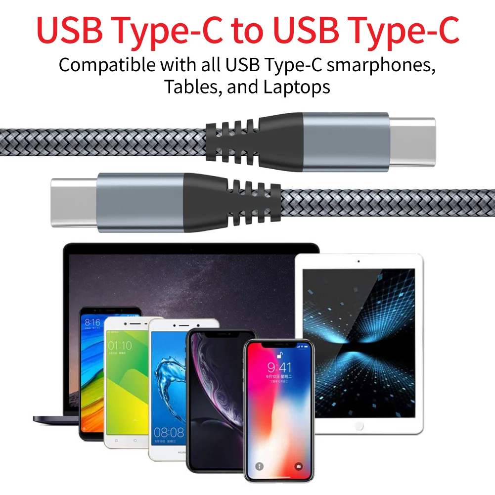 PD60W Type C To Type C Cable 3A Fast Charging Cable Charger Wire Cord For Macbook Samsung S20 Xiaomi Huawei USB C Data Cable 3M image 6
