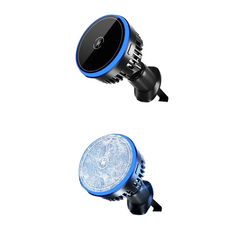 

A39Q-Magnetic Phone Holder For Car Vent 15W 2 In 1 Wireless Car Charger For Iphone 15 14 13 12 Series Fast Charging