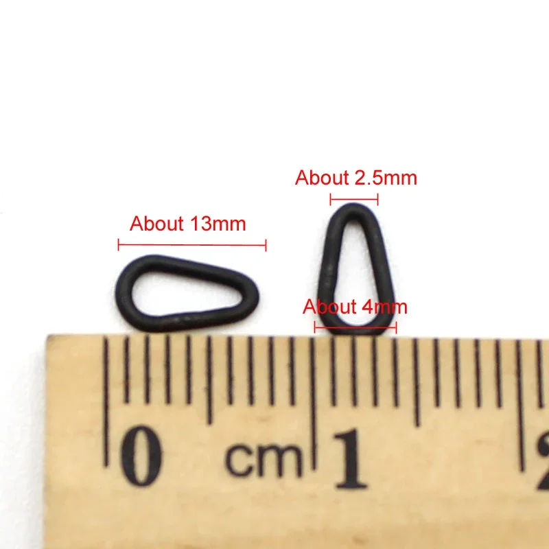 40 Pieces Fishing Carp Accessories PVA Mesh Refill Link Loop Oval Rig Ring Hair Rig Ring Loop For Carp Fishing Terminal Tackle