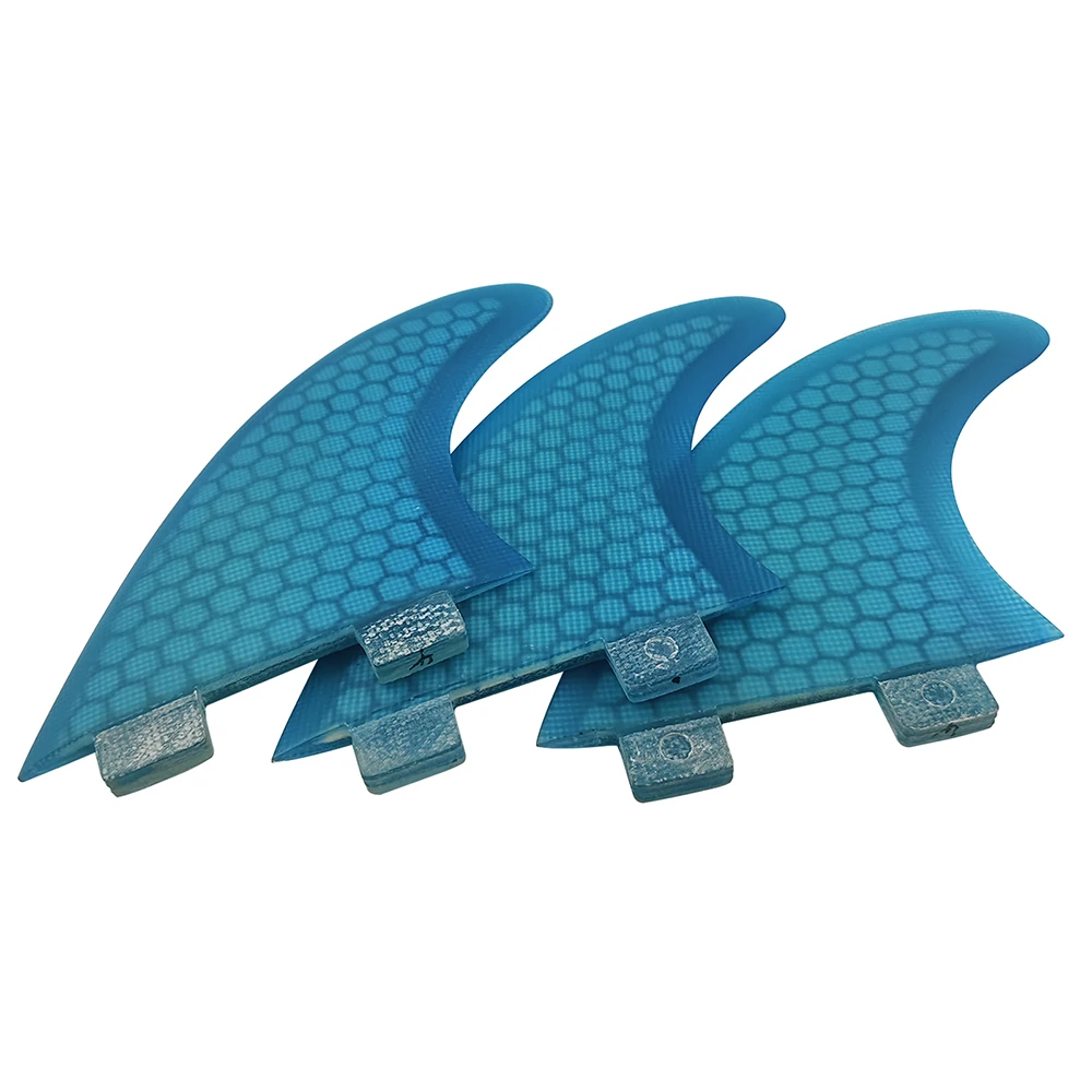

UPSURF FCS Fins Honeycomb Fiber Surfboard Fins GX Tri Fins Double Tabs Thruster Surf Fins For Fish,Shortboard,Funboard Surfing