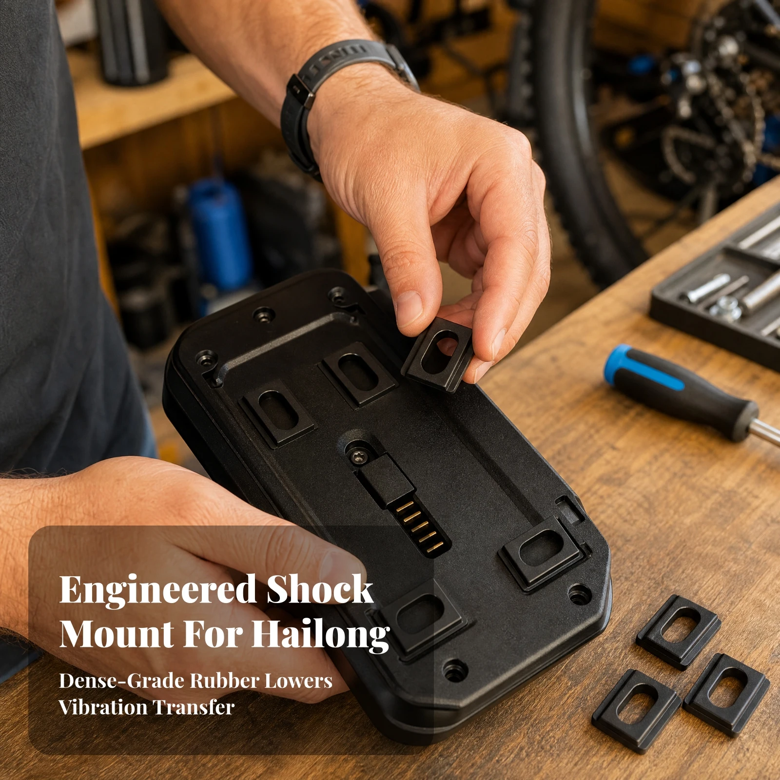 4 Pieces Hailong Battery Bracket Rubber Pad Resilient Hailong Electric Bike Battery Mounting Pad Cushioning Compact