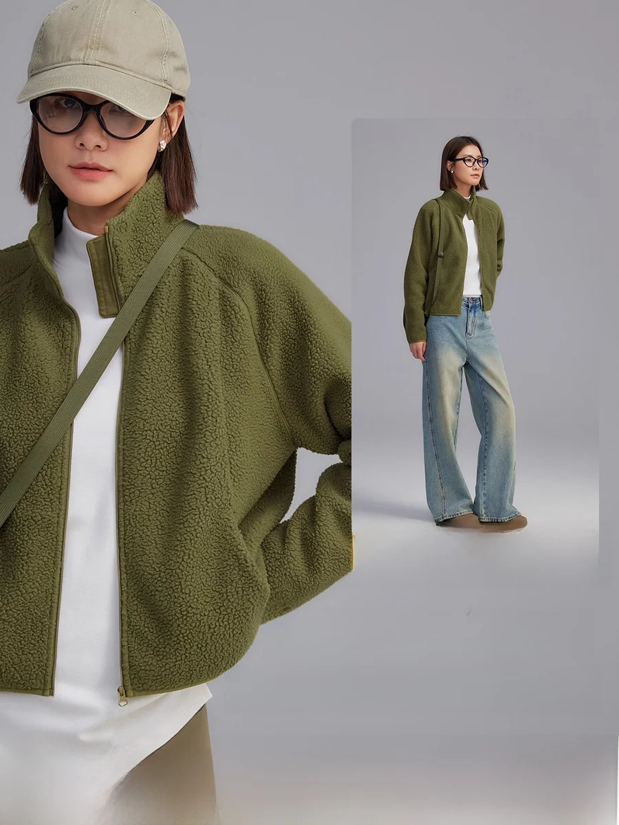 

Cloud Life Fern Coat Thiened Fce Women's Winter Jaet High Collar Soft Cozy Commute Sle Polyester Fiber Long Sve