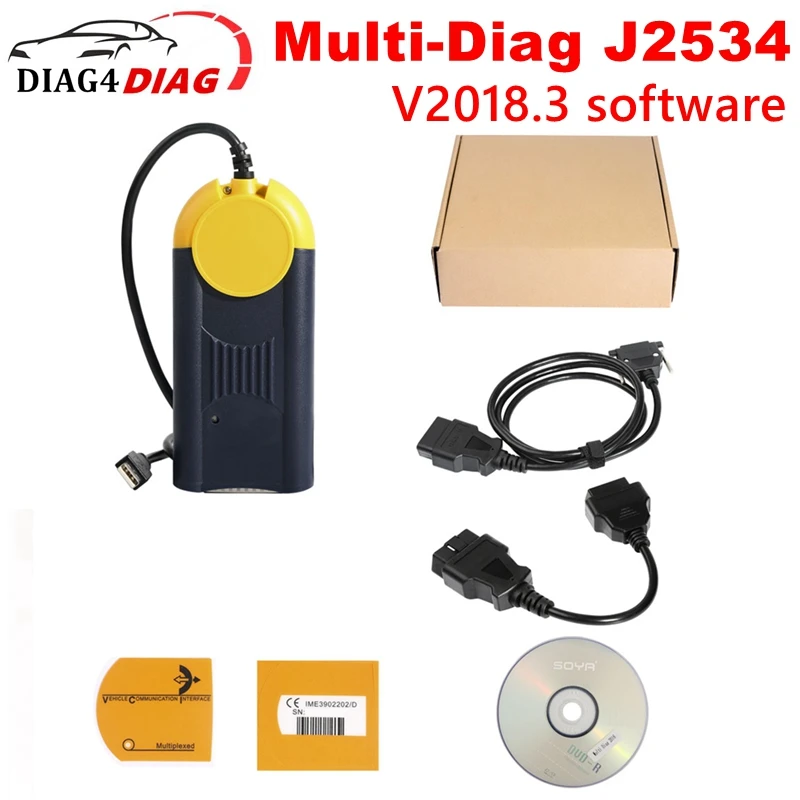 

2023 High Quality car Diagnostic tool Multi-Diag Multi Diag Access J2534 v2018.3 interface OBD2 Device Multidiag J2534