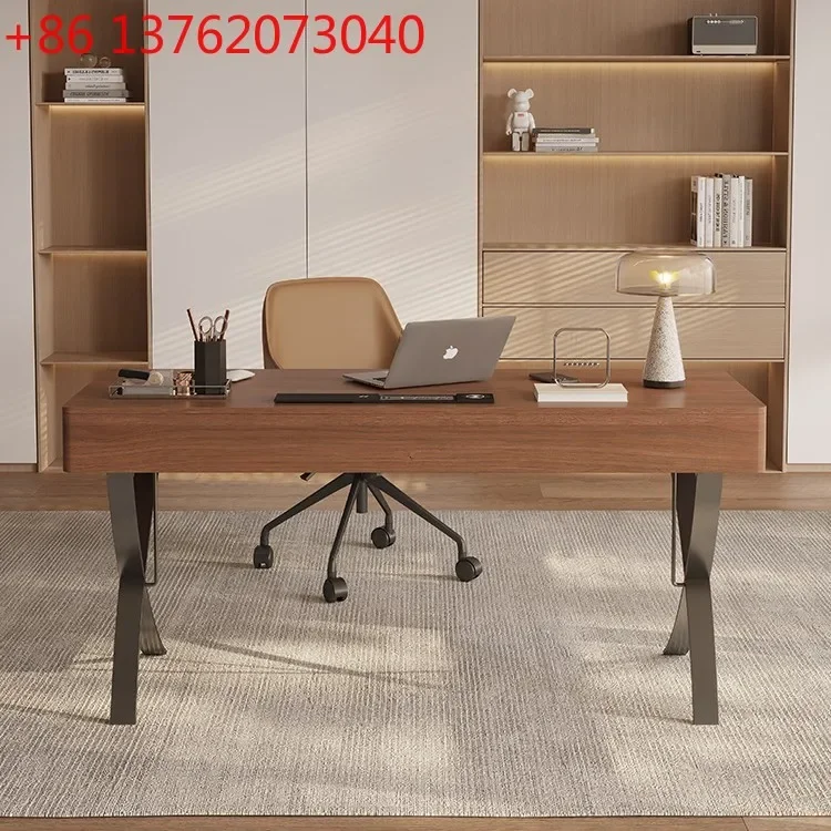 Italian minimalist solid wood table family modern minimalist desk luxury high-end computer desk