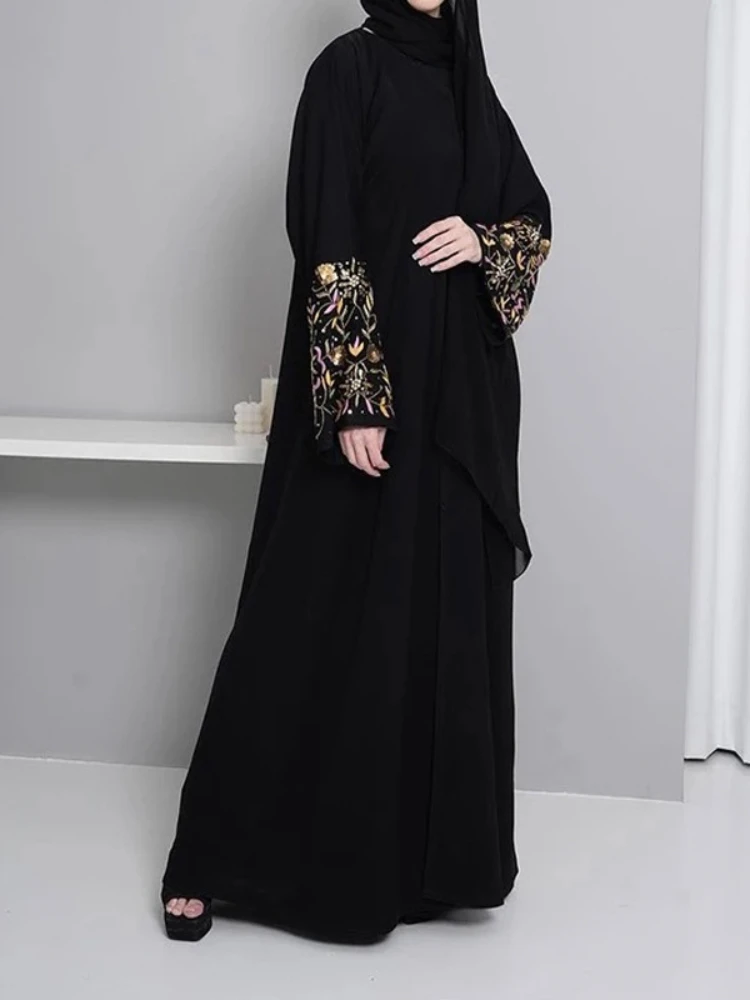 Eid Muslim Embroidery Abaya for Women Jalabiya Ramadan Robe Dress 2024 Ramadan Caftan Party Long Dresses Vestido Largo Cardigan