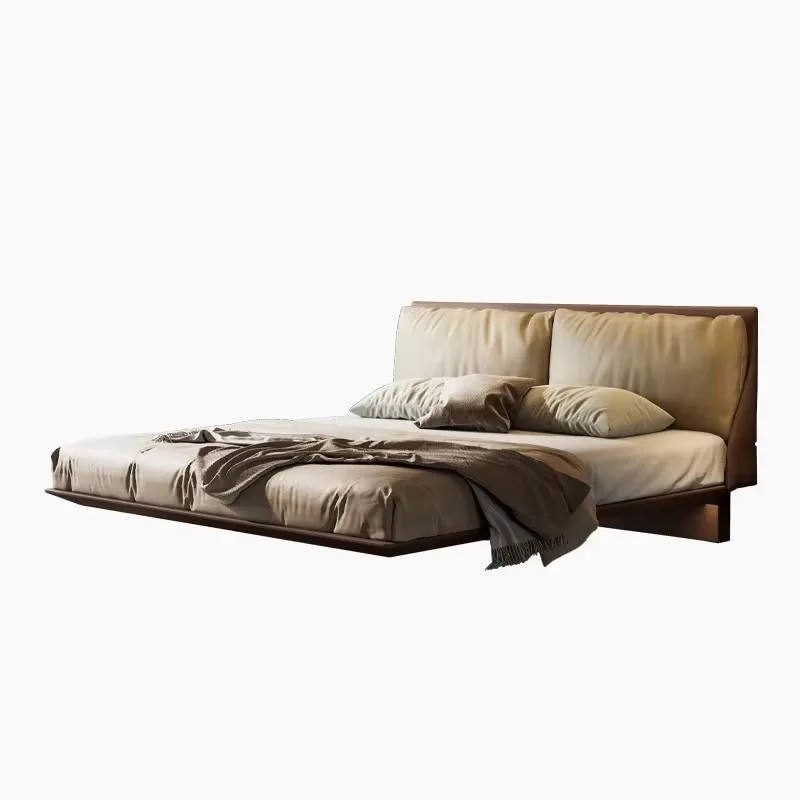 Modern Wood Simple Bed Double Storage White Luxury Italian Under Hotel Bed 180X200 Cm Safe Villa Cama Box Casal Furniture Home