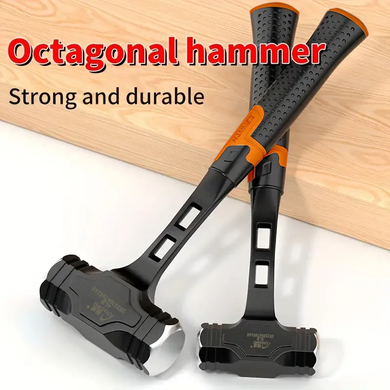 

Integrated Octagonal Hammer Camping Sturdy and Durable Wall-breaking Hammer Shock-absorbing Multifunctional Hand Tools