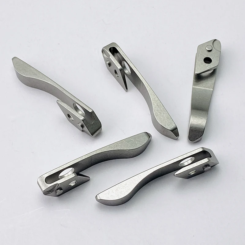 1piece Titanium Alloy Back Integrated Clip Folding Knife Pocket Back Clamps For ST SMF/SNG Folding Knife DIY parts Accessories