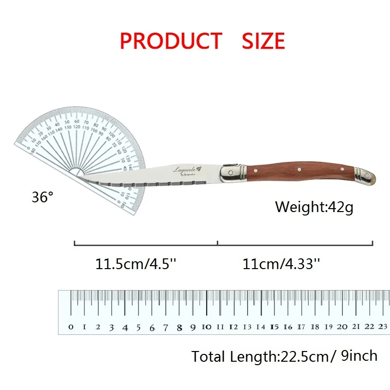Imagem -06 - Laguiole Bife Facas Faca de Mesa Punho de Madeira Japonês Coreano Louça Conjunto de Aço Inoxidável Jantar Mesa Garfos 23 23cm 610 Peças