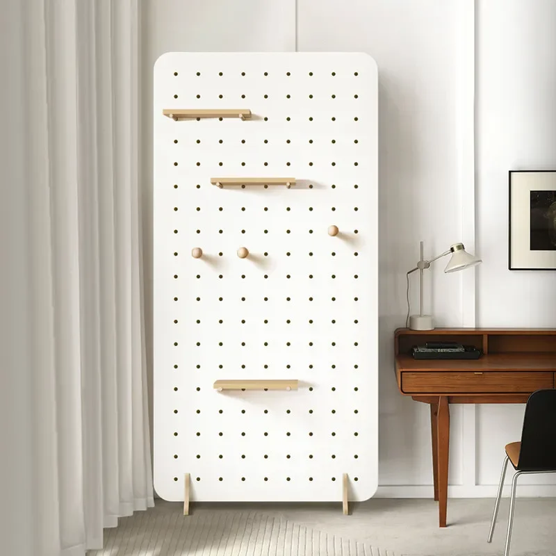 Cave board shelf, living room partition entrance, custom solid wood floor-to-ceiling commercial display stand, live broadcast