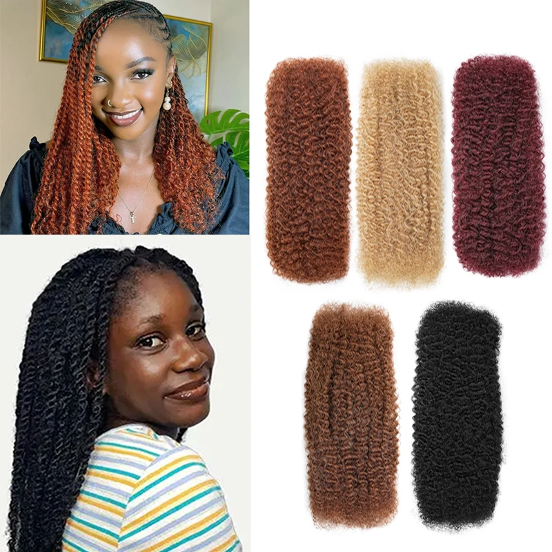 

10-24 дюйма 30-50 г человеческие волосы афро странные вьющиеся волнистые наращивания плетение волос дреды оптом оптом вязание крючком наращивание волос