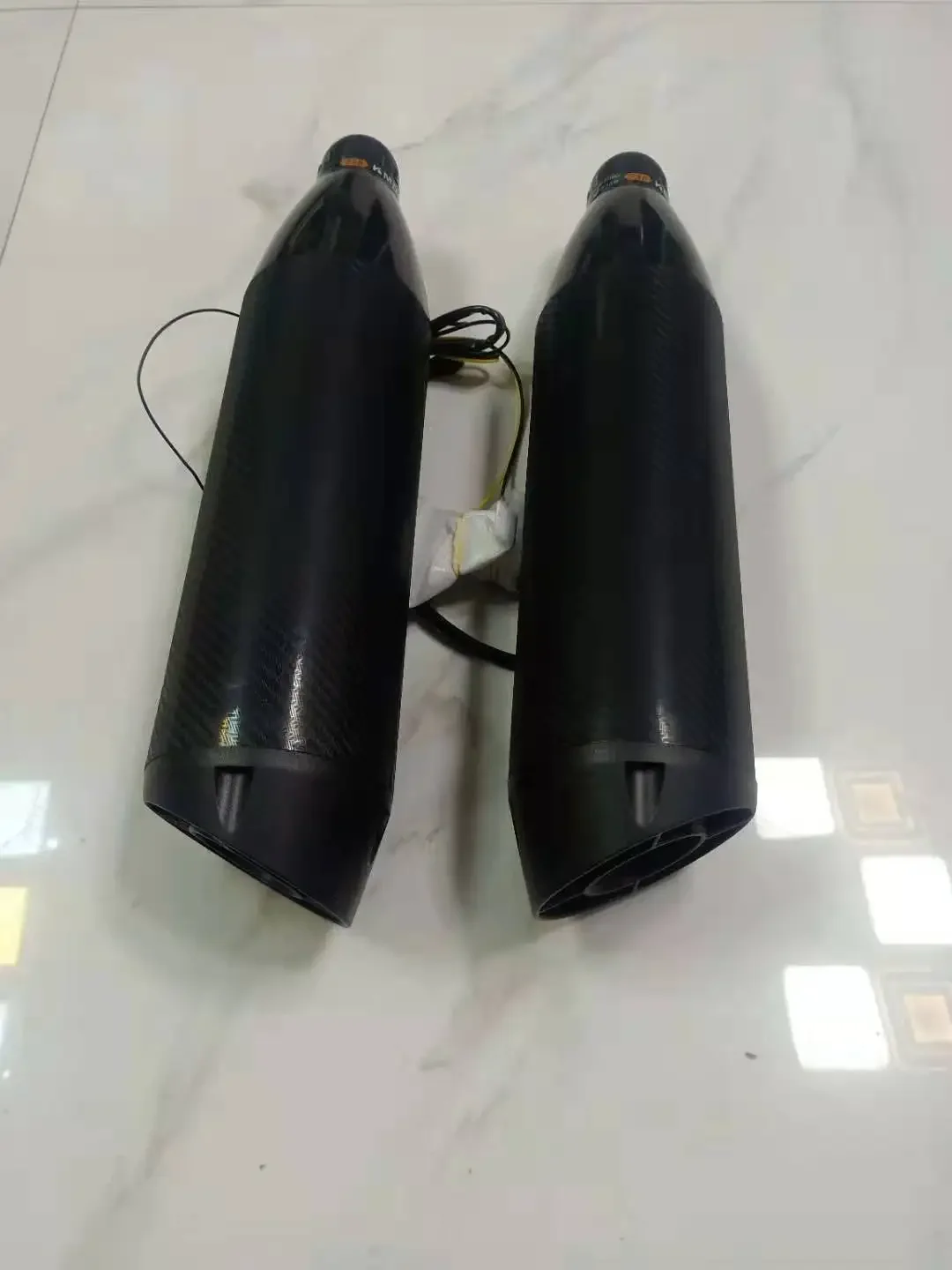 Motorcycle Simulated Sound Modified Car-mounted Subwoofer Flame Exhaust Pipe 12V with LED Bluetooth Speaker