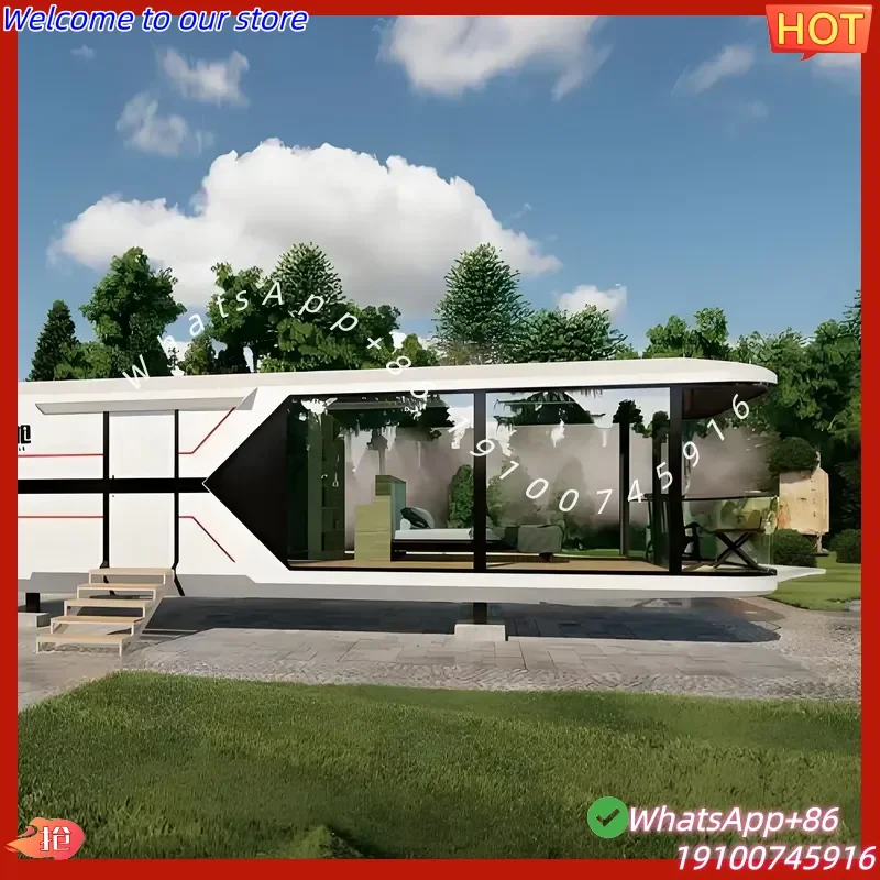 2026Hot Internet Celebrity Panoramic Vacation Villa Spacecraft Hotel Homestay for Scenic Area Camping Container Houses